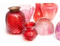 Vintage Cranberry Glass Shades