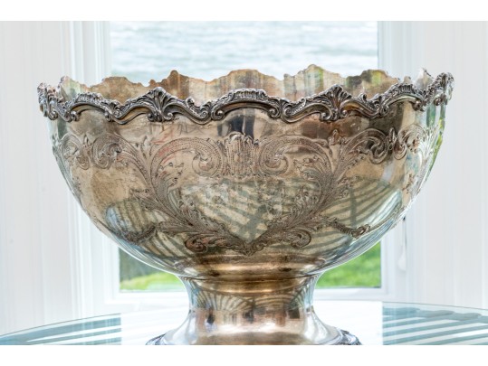 Massive English Silver Plated Punch Bowl