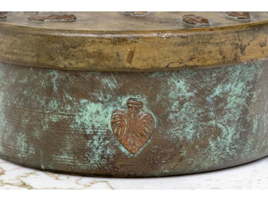 Vintage Enrique Zavala Mexico Bronze And Brass Box