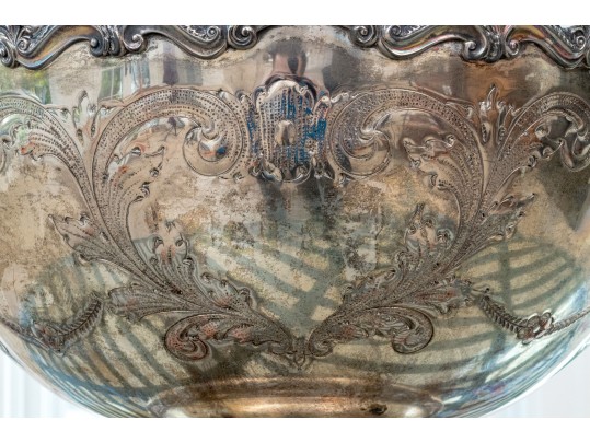 Massive English Silver Plated Punch Bowl