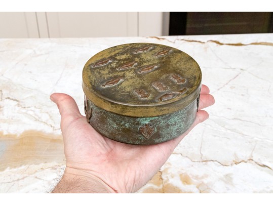 Vintage Enrique Zavala Mexico Bronze And Brass Box