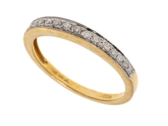14K Yellow Gold Diamond Ring Size 7.25