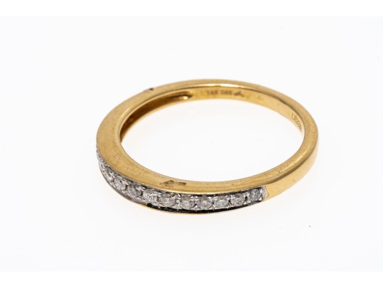 14K Yellow Gold Diamond Ring Size 7.25