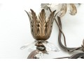 Napoleon III Style Crystal Flower Wall Sconces
