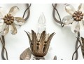 Napoleon III Style Crystal Flower Wall Sconces