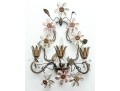 Napoleon III Style Crystal Flower Wall Sconces