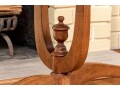 French Burlwood Tilt-Top Trestle Console Table