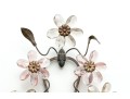 Napoleon III Style Crystal Flower Wall Sconces