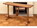French Burlwood Tilt-Top Trestle Console Table