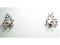 Napoleon III Style Crystal Flower Wall Sconces