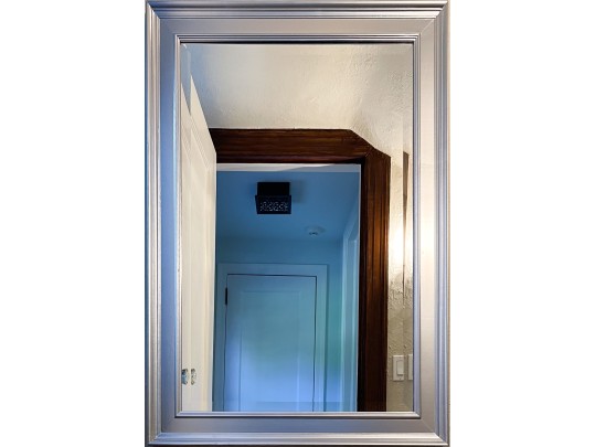 Sleek Silver Rectangular Mirror