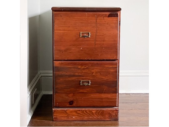 Vintage Two Drawer Wooden File Cabinet, Paint Project