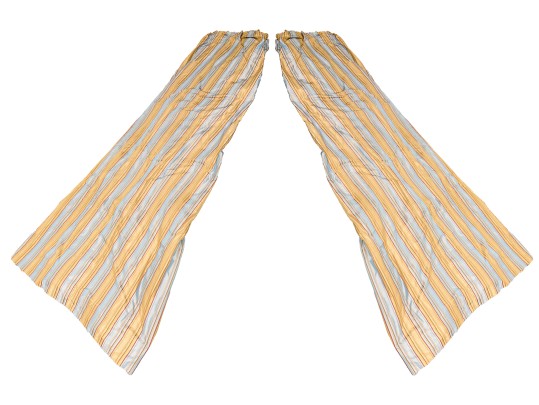 Gorgeous Custom Made Jim Thompson Striped Drapes