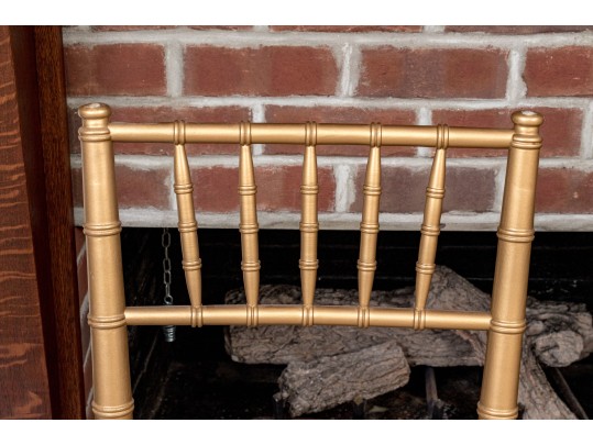 4 Gold Painted Chairs Made In Bulgaria 