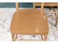 4 Gold Painted Chairs Made In Bulgaria 
