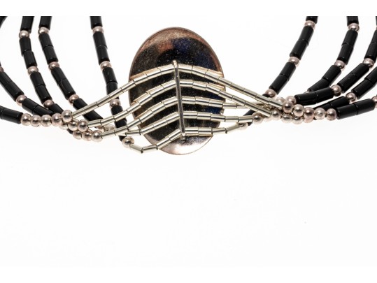 Collection Of Sterling Mother Of Pearl And Black Onyx Jewelry