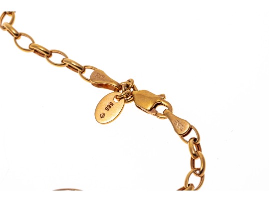 14K Stationed Amentyst Chain Necklace