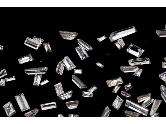 Loose Stones: Approximately 45 Diamonds, Baguette Cut, 4.1 TCW