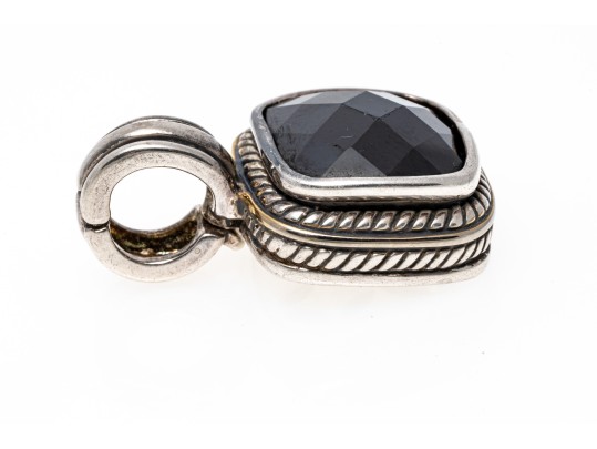 Sterling And Black Onyx Pedant Necklace