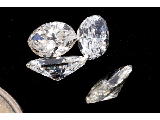 Loose Stones: 4 Marques Cut Diamonds, 0.99 TCW