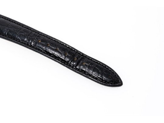 Classic Movado Quartz Watch With Leather Bracelet