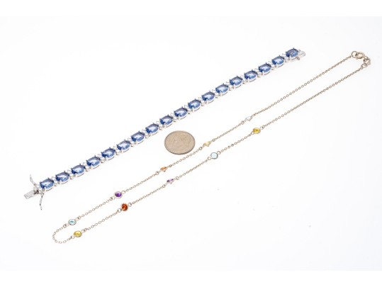 Colorful Zirconia Set Sterling Jewelry