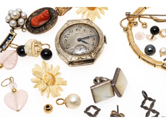 Collection Of Scrap And Fashon Jewelry