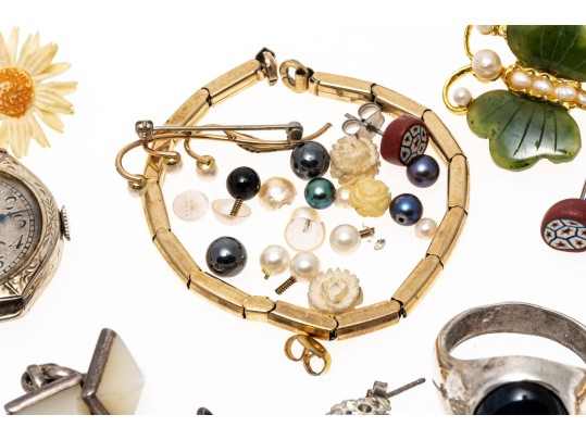 Collection Of Scrap And Fashon Jewelry