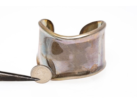 Sterling Silver Fabulous Undulating Wide Contemporary Cuff Style Bracelet