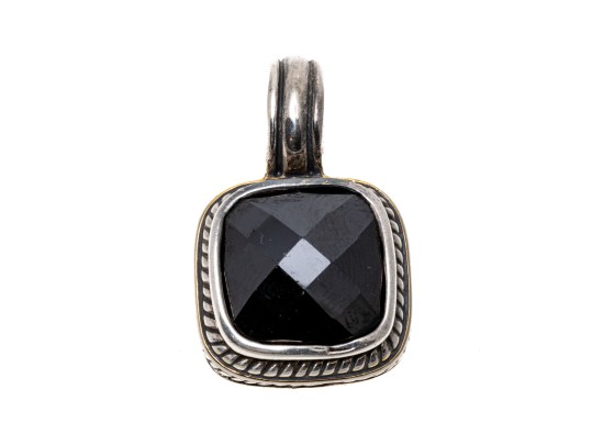 Sterling And Black Onyx Pedant Necklace