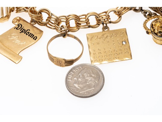 Fantastic 14K & 10K Charm Bracelet
