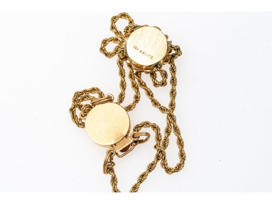 14k Yellow Gold Retro Style Rope Slide Bracelet, With Sapphire Cluster Slide, App. 0.59 TCW