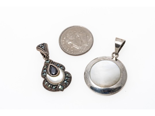 Collection Of Sterling Mother Of Pearl And Black Onyx Jewelry