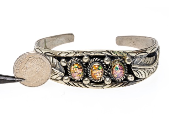 Three Stylish Sterling Cuff Bracelets