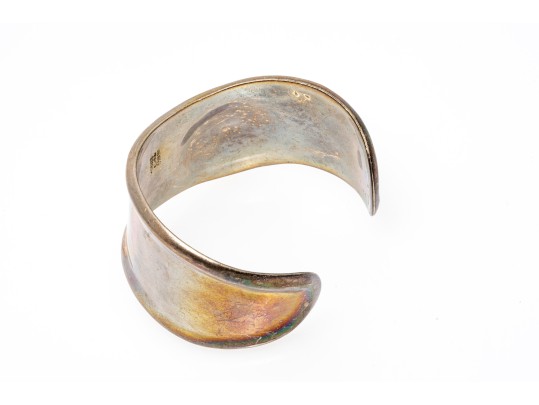 Sterling Silver Fabulous Undulating Wide Contemporary Cuff Style Bracelet