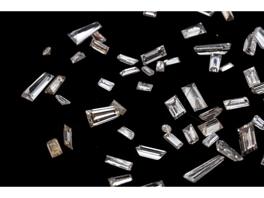 Loose Stones: Approximately 45 Diamonds, Baguette Cut, 4.1 TCW