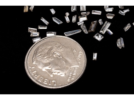 Loose Stones: Approximately 45 Diamonds, Baguette Cut, 4.1 TCW