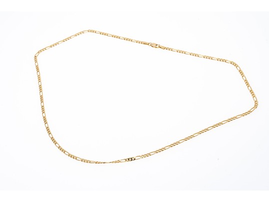14k Yellow Gold Figaro Chain Necklace, 18