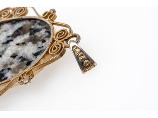 Lot Of Two Jewelry Pieces Including A Pair Of 14k Cultured Pearl Earrings