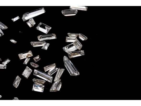 Loose Stones: Approximately 45 Diamonds, Baguette Cut, 4.1 TCW