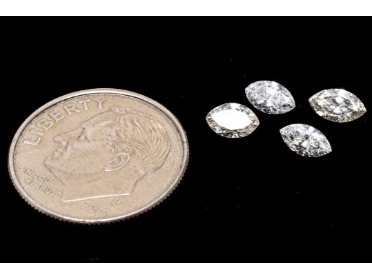 Loose Stones: 4 Marques Cut Diamonds, 0.99 TCW
