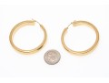 14k Yellow Gold Wide Hoop Earrings