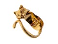 Charming 18K Cat Form Ring, Size 4.5