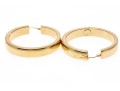 14k Yellow Gold Wide Hoop Earrings