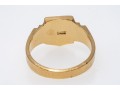 14K Yellow Gold Shield Signet Ring, Size 6.25