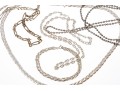 Sterling Silver Chain Necklaces And Bracelet