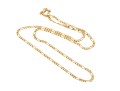 14k Yellow Gold Figaro Chain Necklace, 18