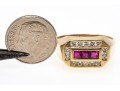 Ruby And Diamond Set 14K Ring, Size 10.75