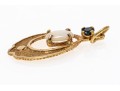 Dainty 14K Opal And Sapphire Pendant
