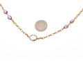14K Stationed Amentyst Chain Necklace